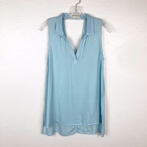 Cloth &‎ Stone Back Cutout Collared Sleeveless Top
